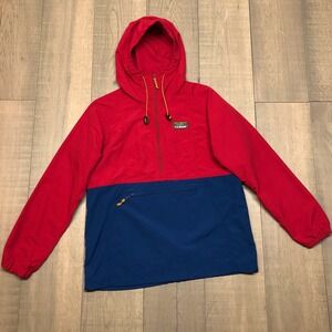L.L. Bean Anorak Jacket Womens Size S Red Mountain Classic Colorblock‎ Outdoor